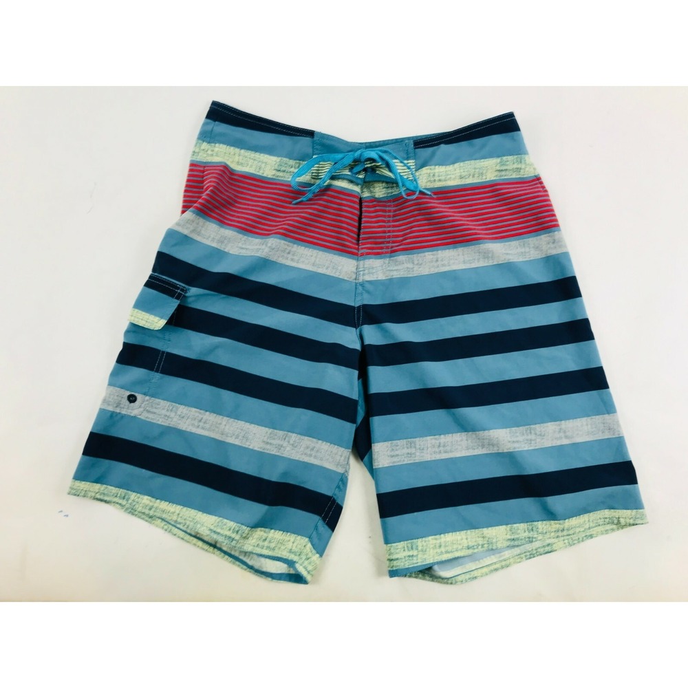 SUNSHINE ZONE Shorts Men's Size 32 Multicolor Striped Boardshorts Swim Trunks